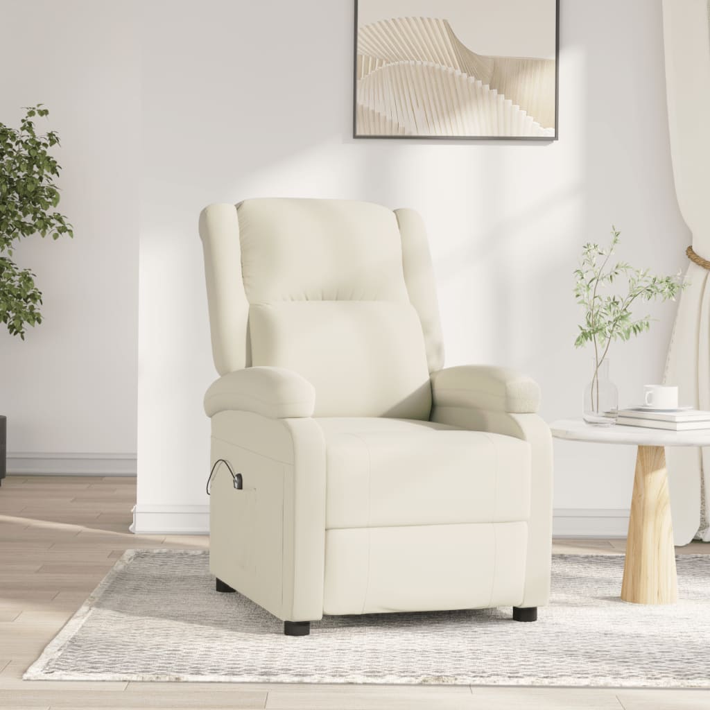 vidaXL Fauteuil elektrisch verstelbaar stof lichtgrijs