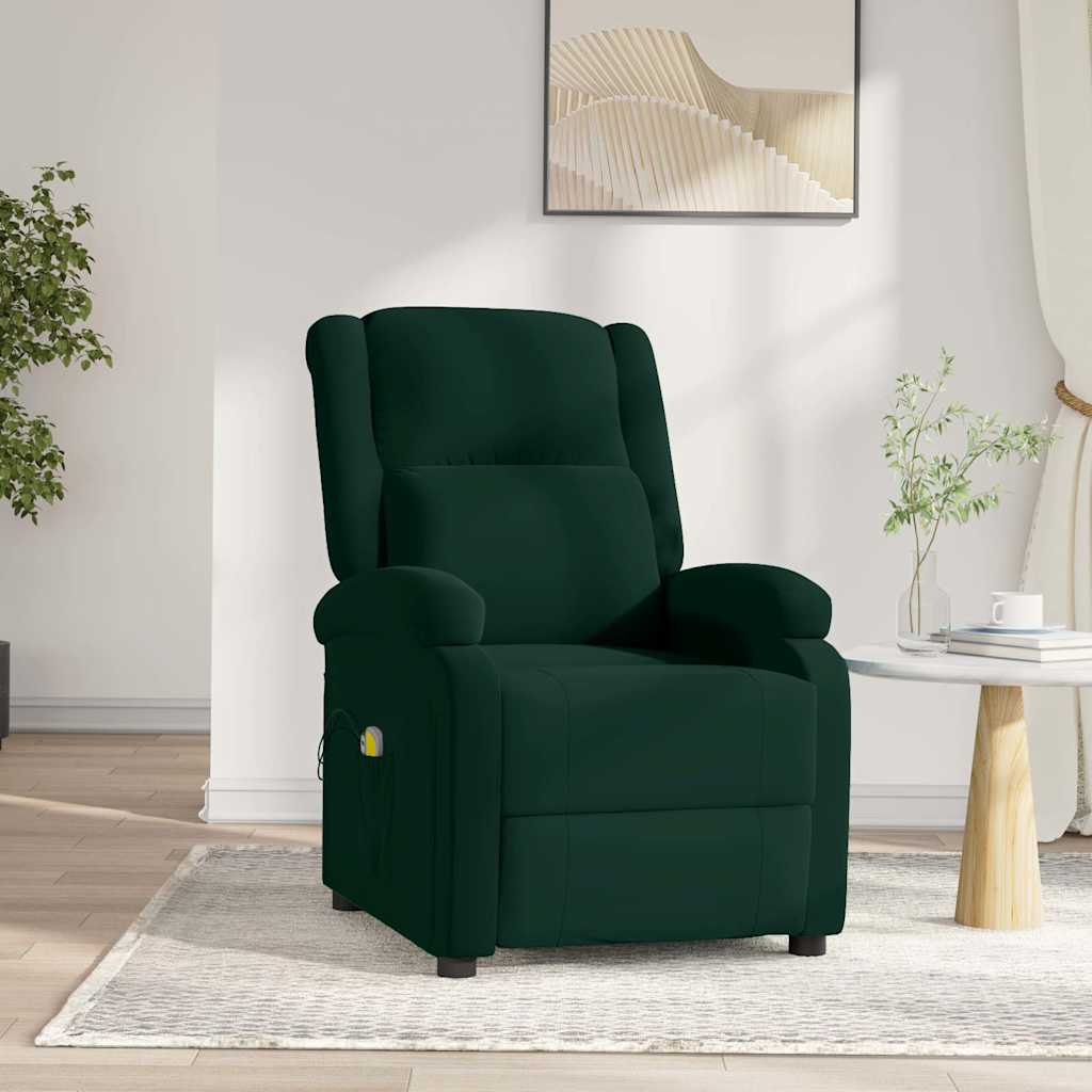 vidaXL Electric Massage Recliner Velvet Light Grey