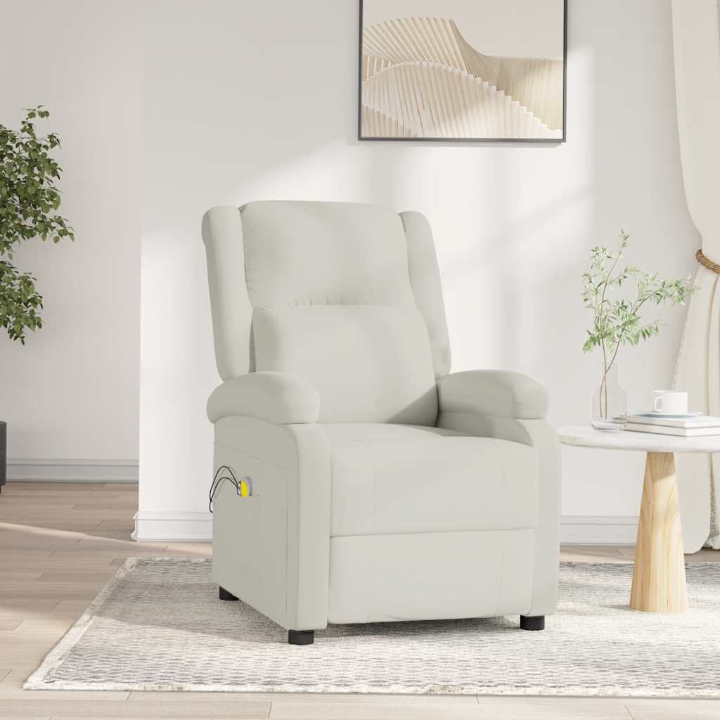 vidaXL Electric Massage Recliner Velvet Light Grey