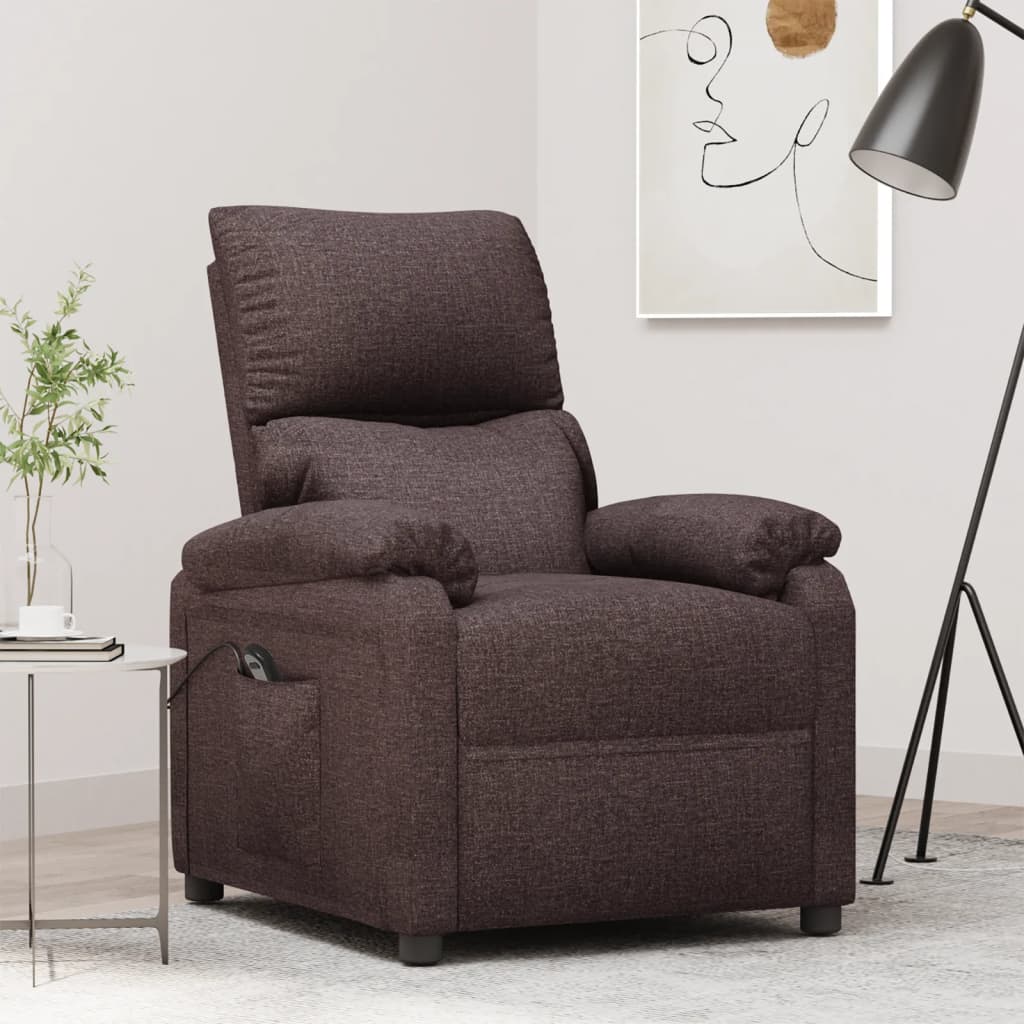 vidaXL Fauteuil verstelbaar elektrisch stof zwart