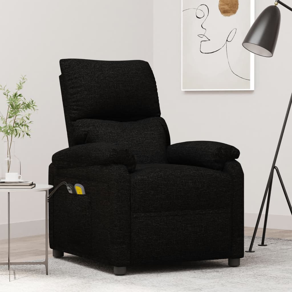 vidaXL Electric Massage Chair Fabric Cream
