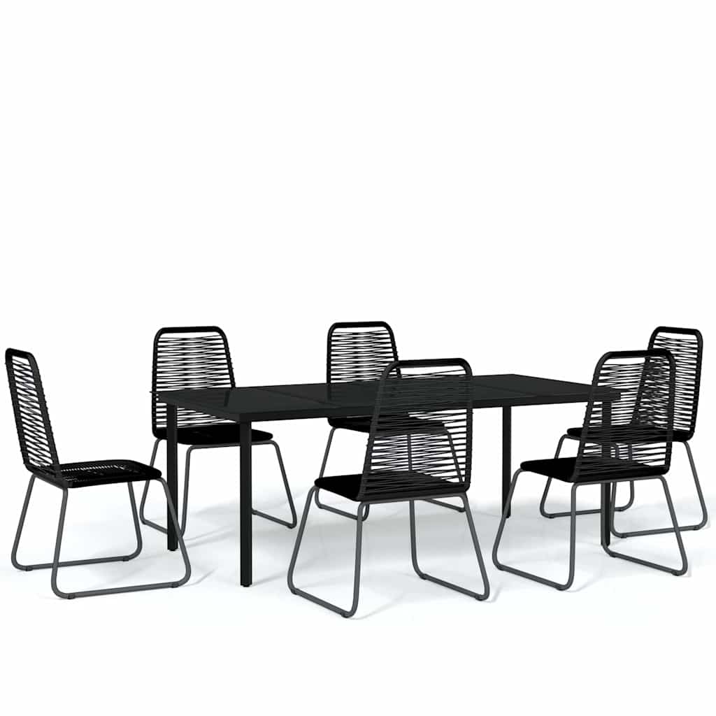 vidaXL 3-delige Tuinset zwart
