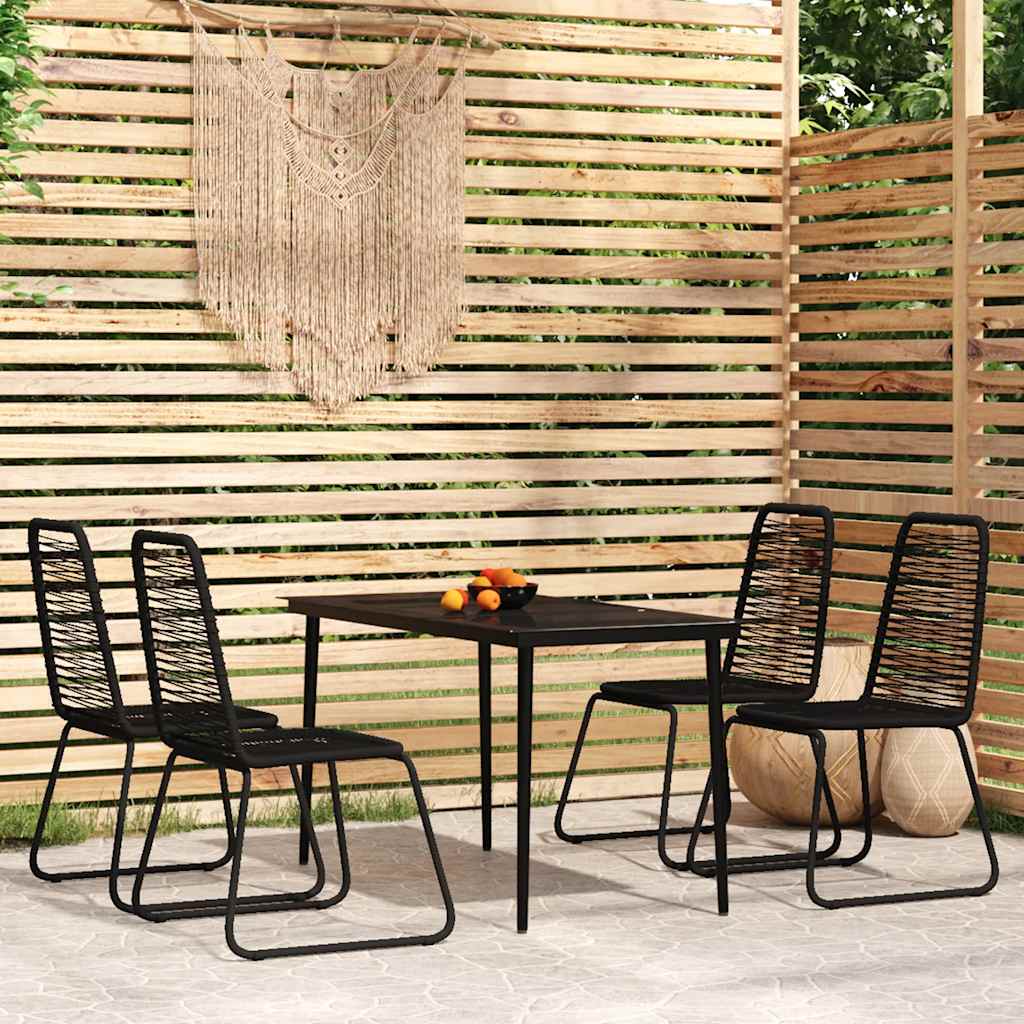 vidaXL 3-delige Tuinset zwart