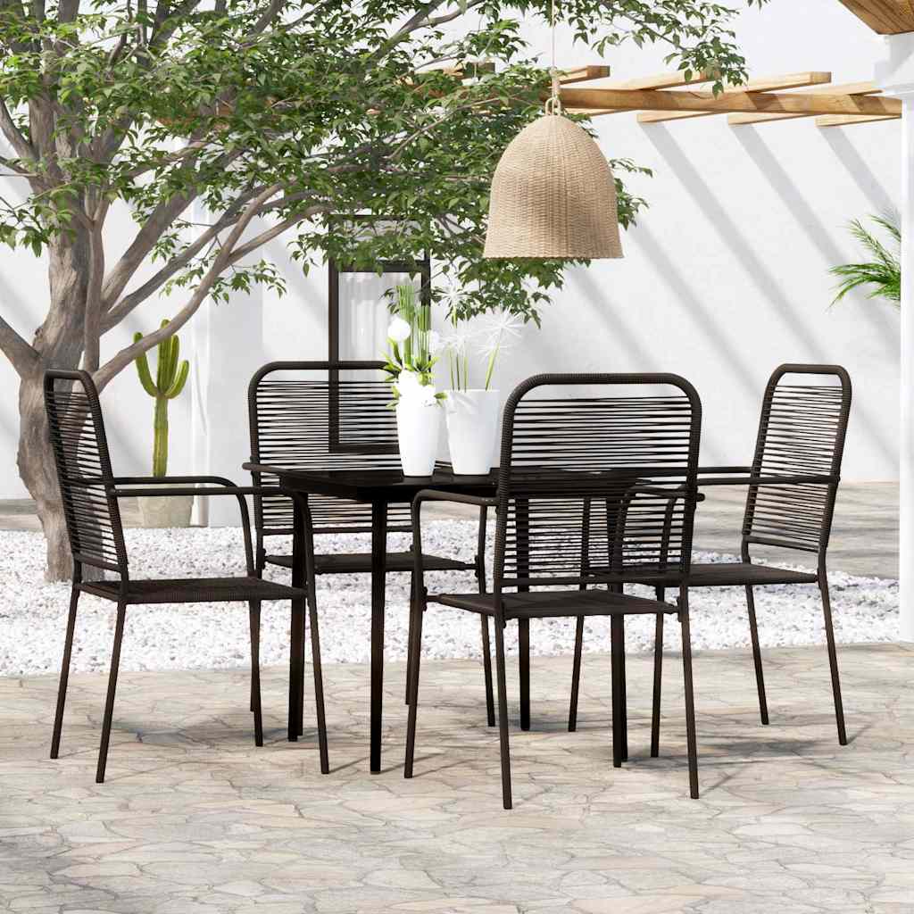 vidaXL 3-delige Tuinset zwart