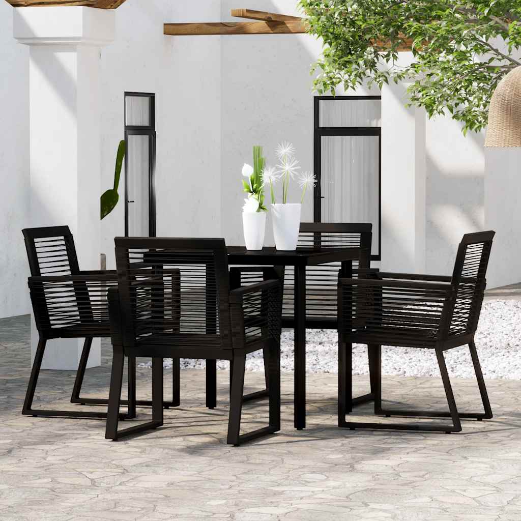 vidaXL 3-delige Tuinset zwart