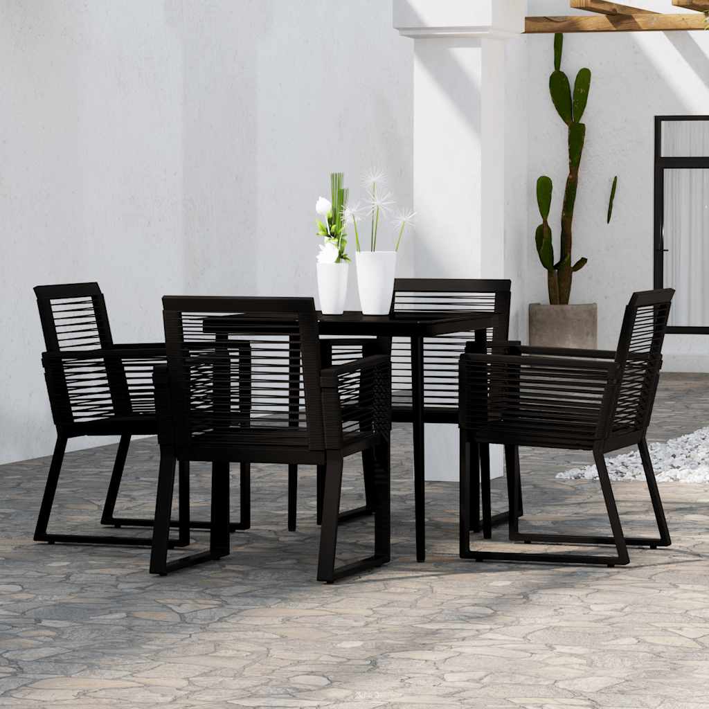 vidaXL 3-delige Tuinset zwart