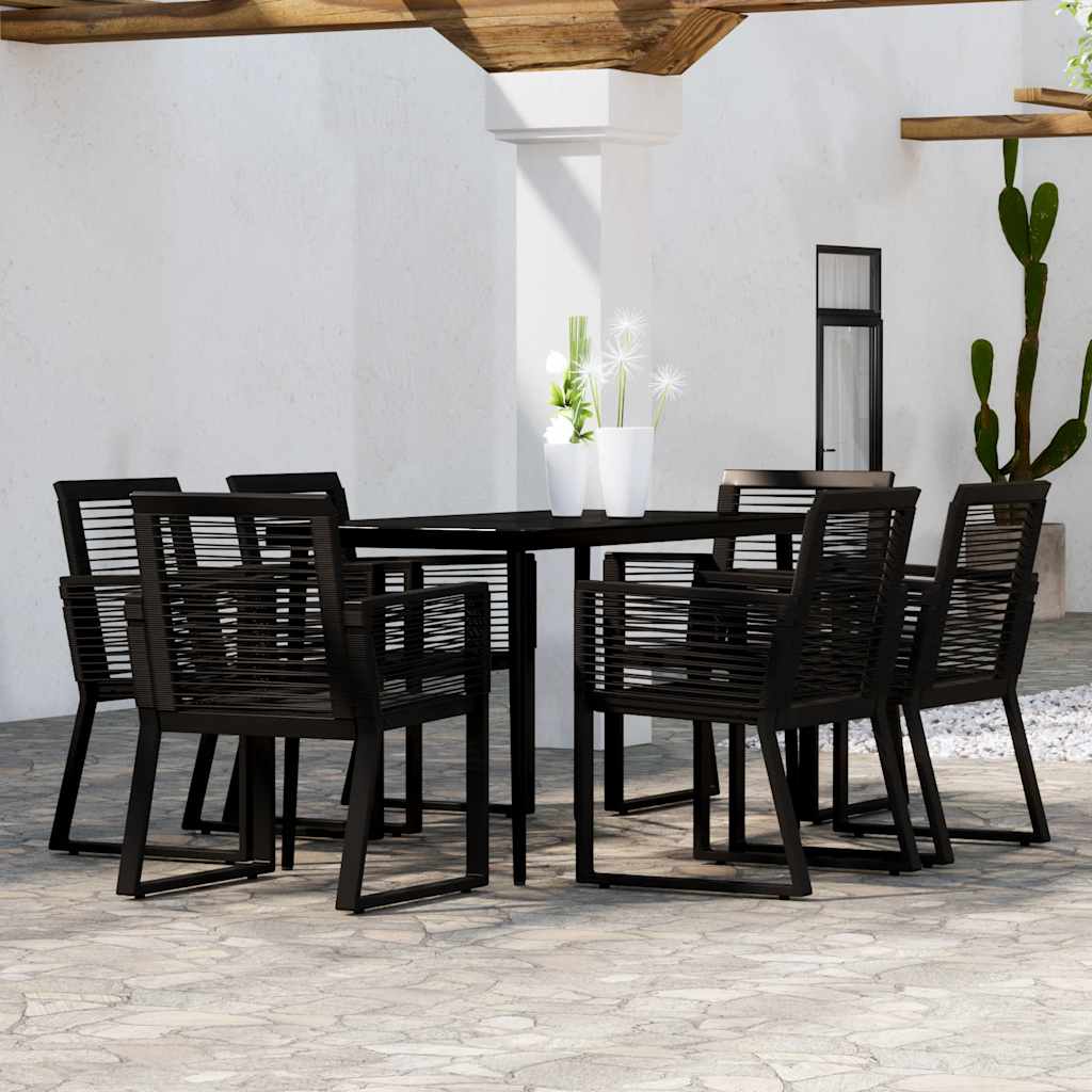 vidaXL 3-delige Tuinset zwart
