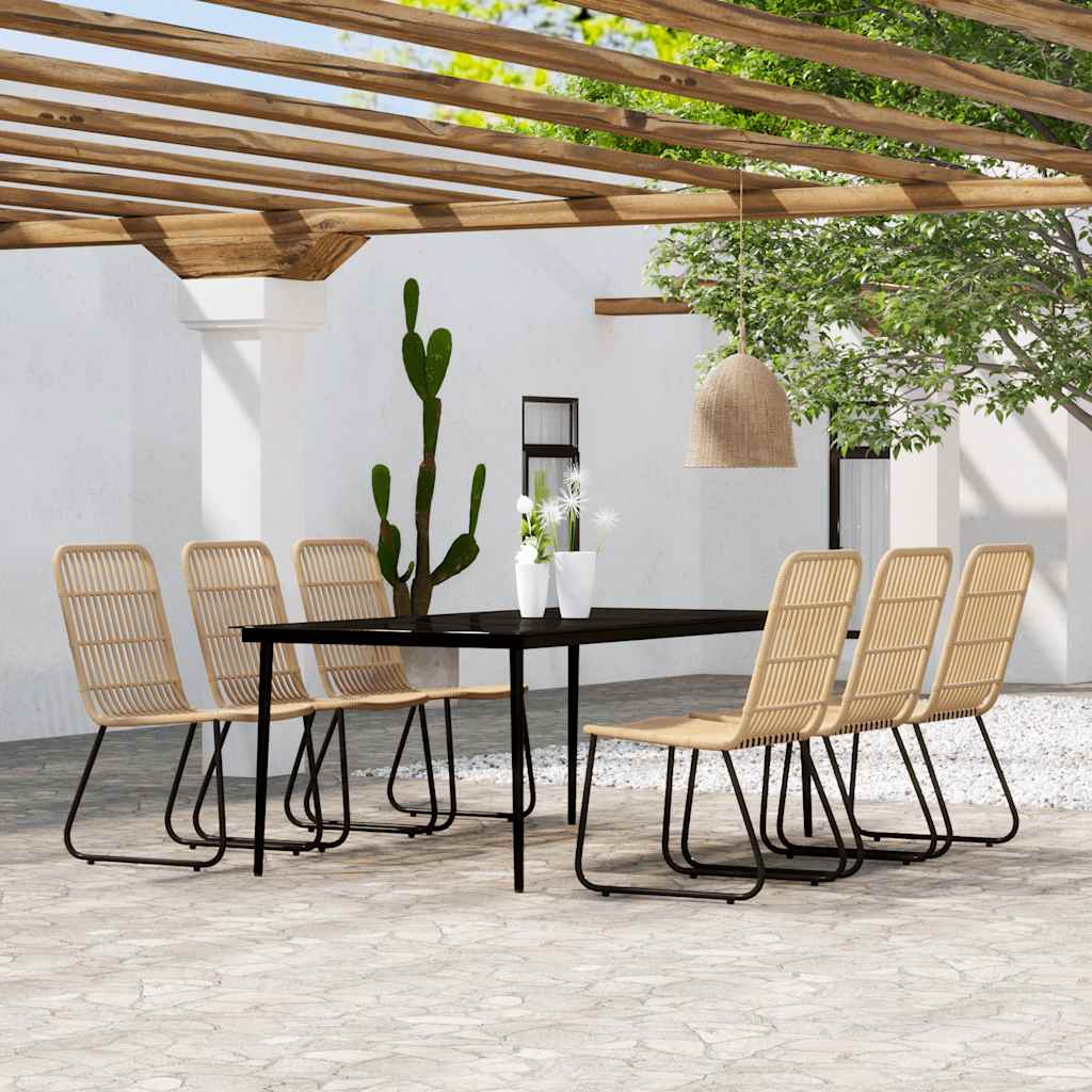 vidaXL 3-delige Tuinset eikenkleurig