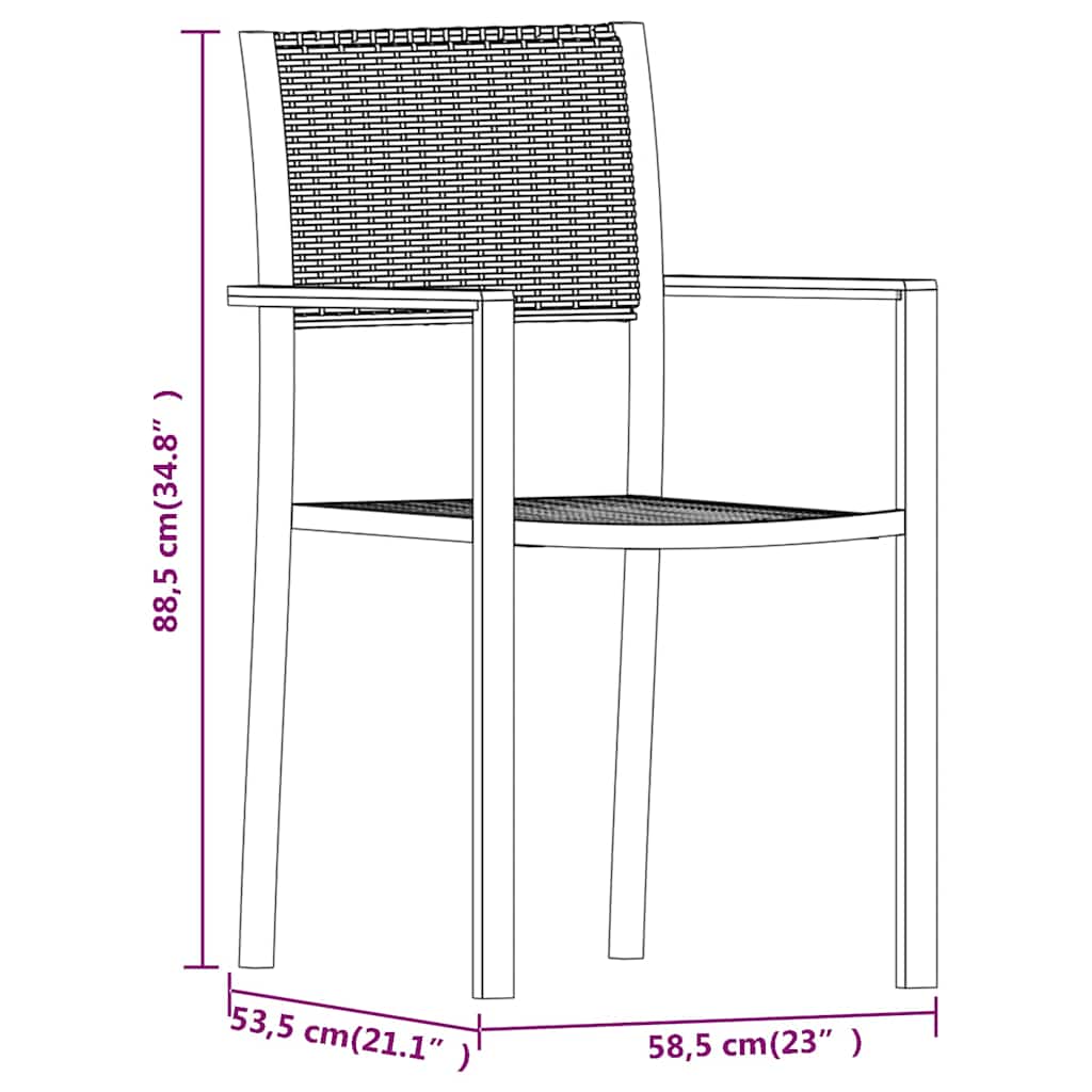 vidaXL 5-delige Tuinset wit