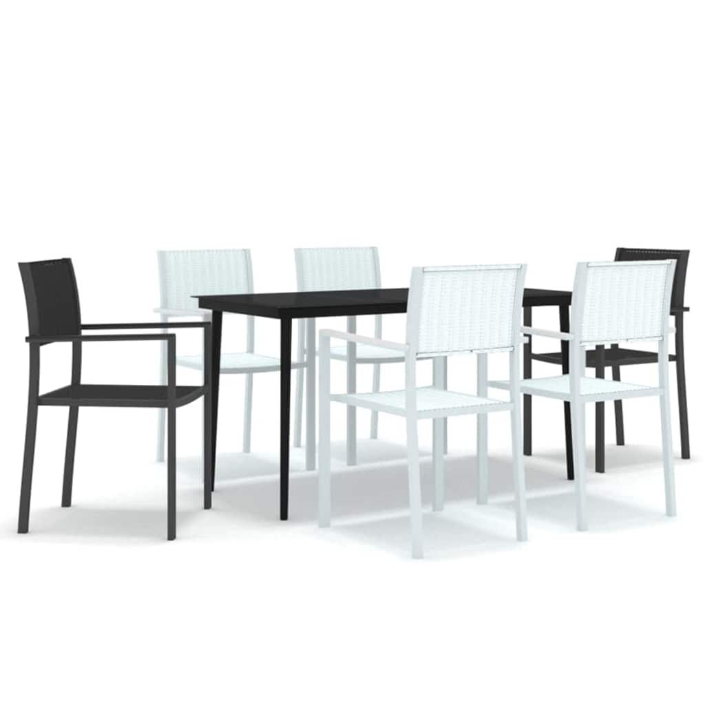 vidaXL 5-delige Tuinset wit