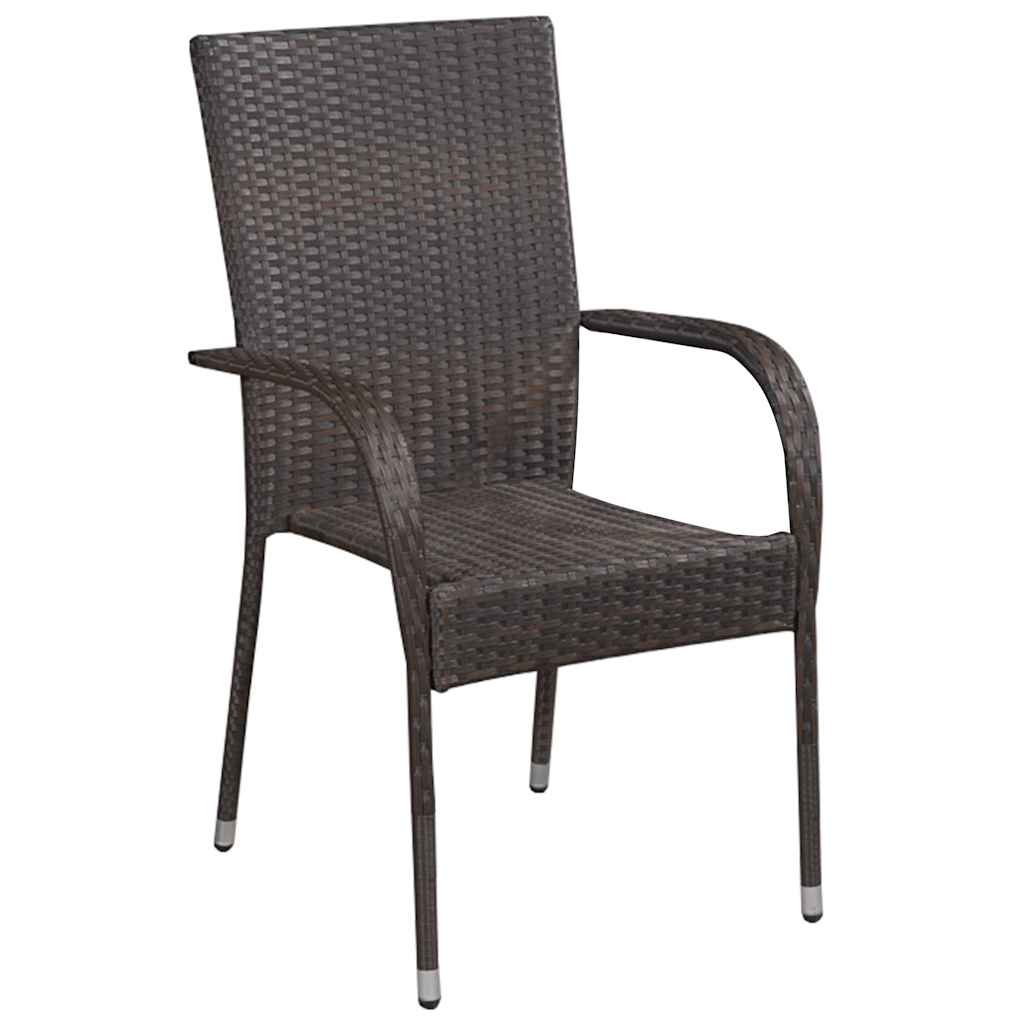 vidaXL 3-Piece Garden Dining Set Black