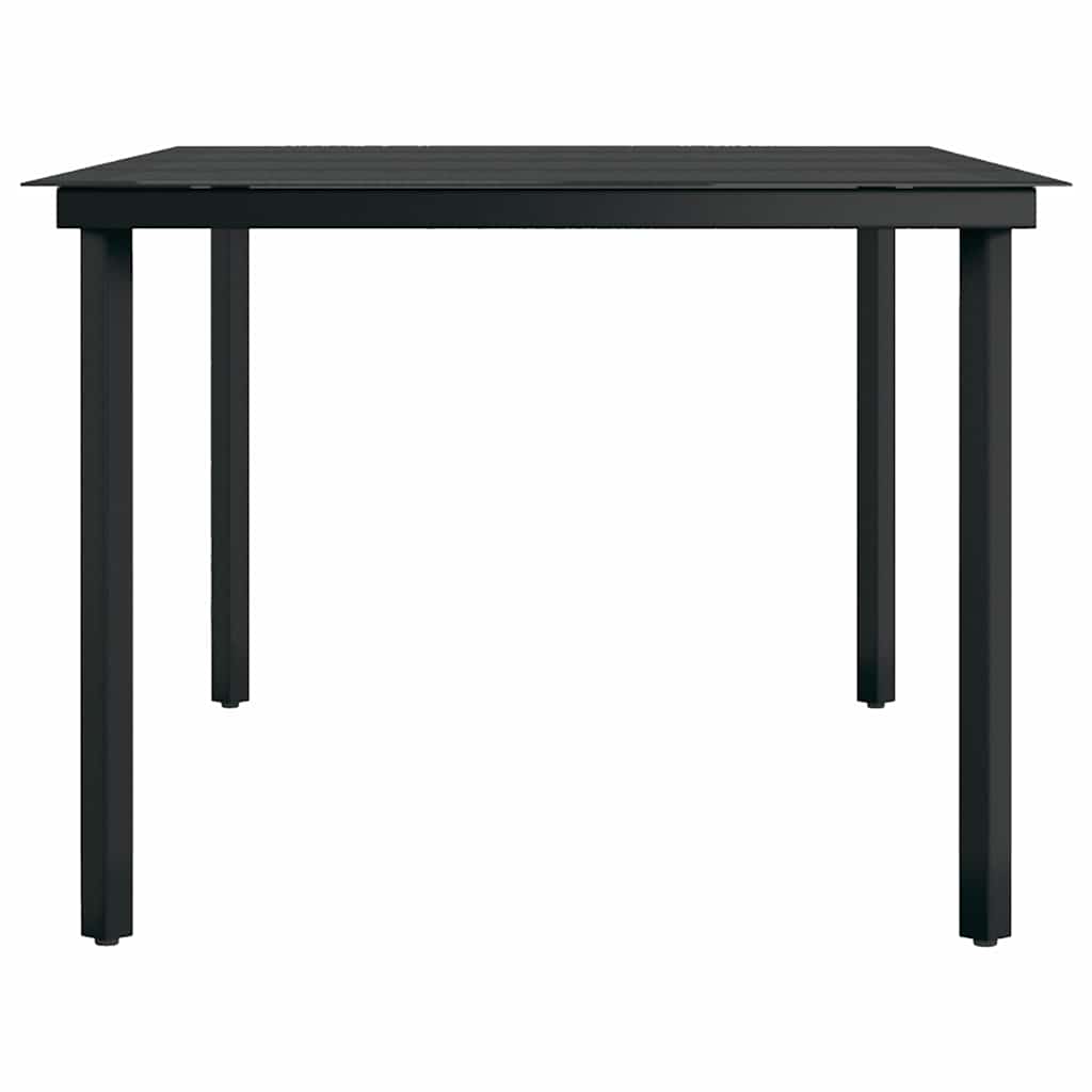 vidaXL 3-delige Tuinset met kussens zwart