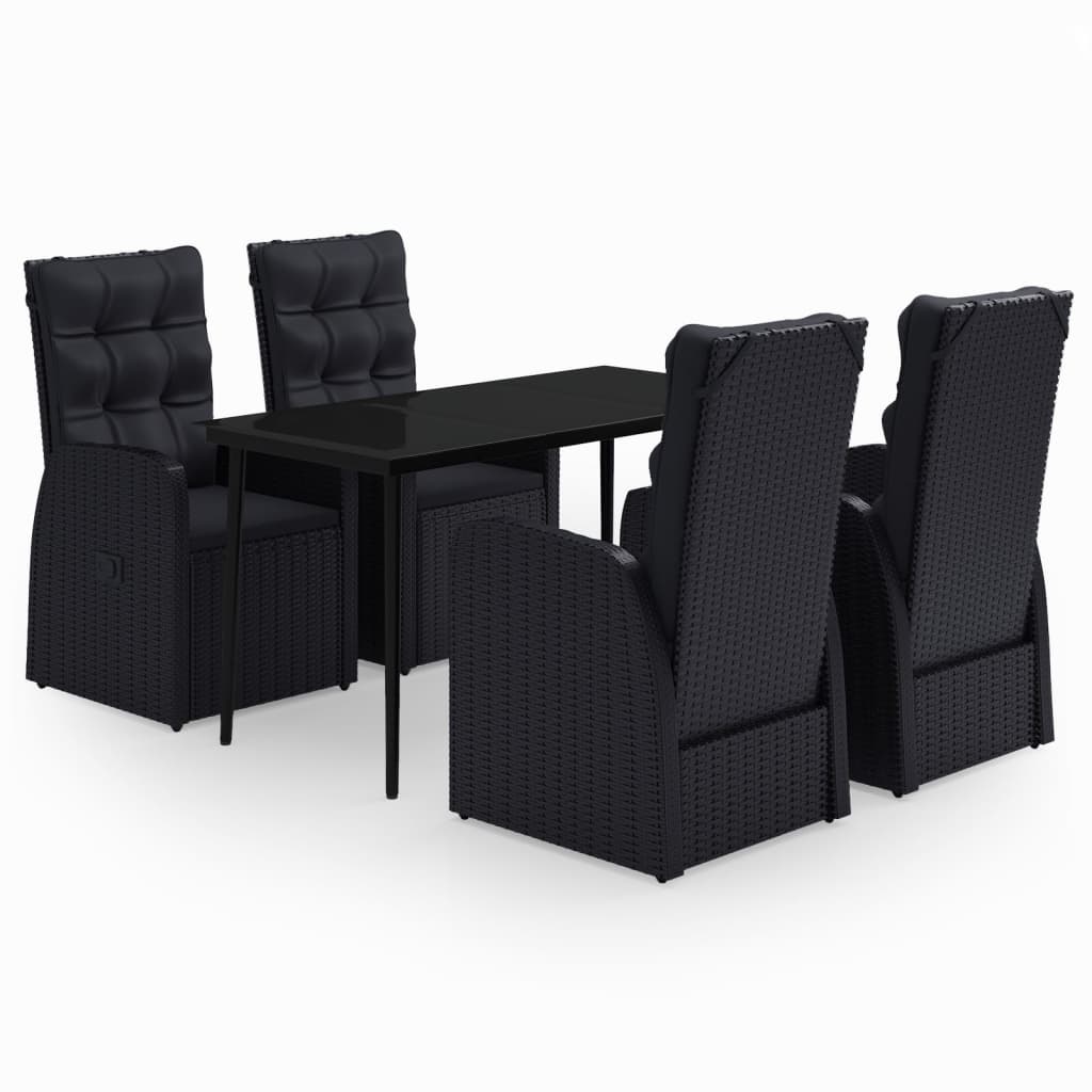 vidaXL 3-delige Tuinset met kussens grijs