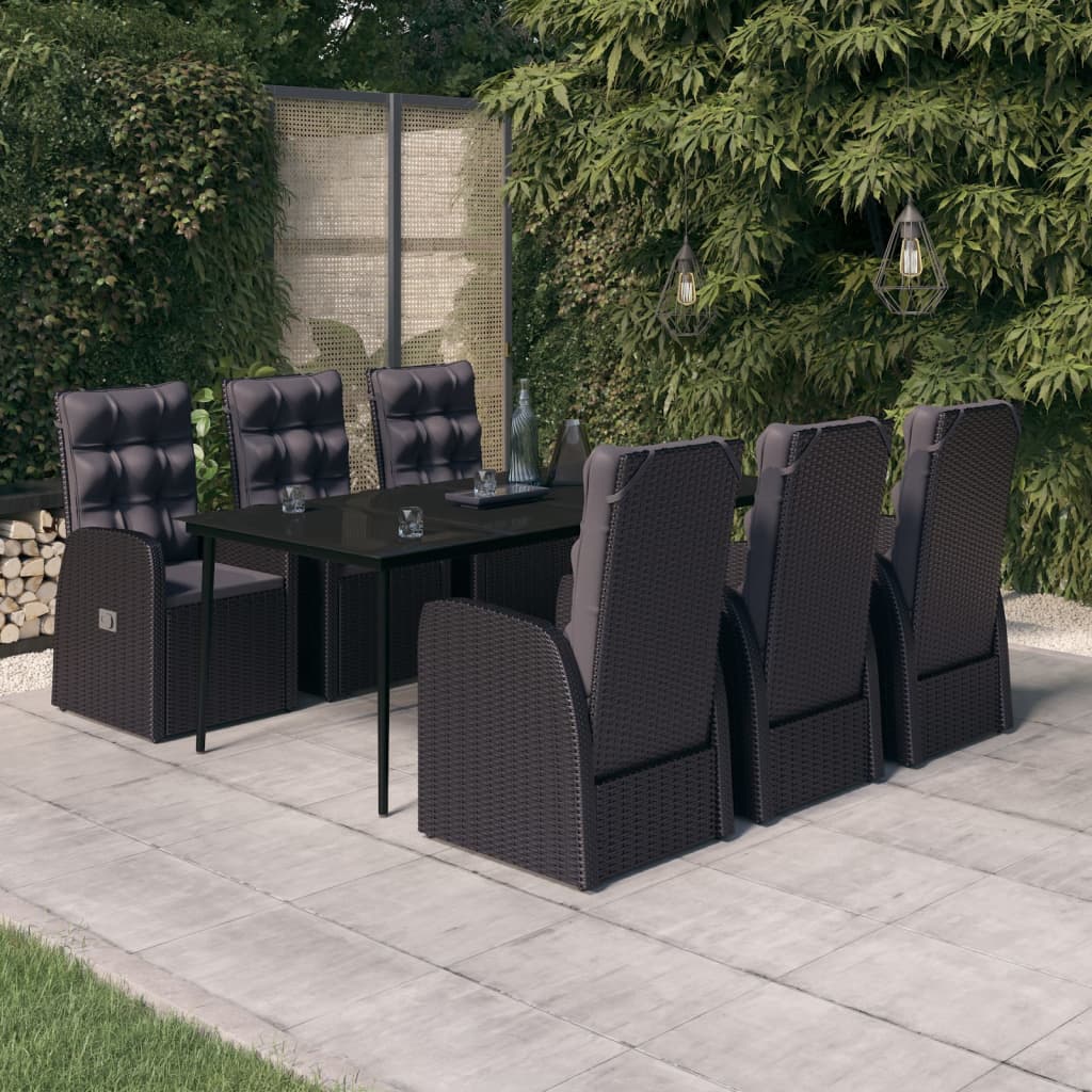 vidaXL 3-delige Tuinset met kussens grijs