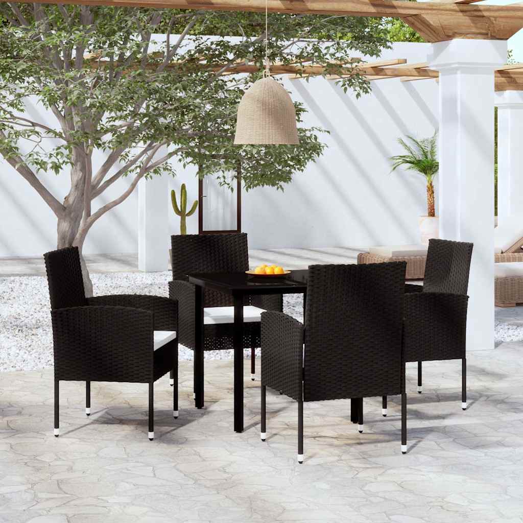 vidaXL 3-delige Tuinset zwart