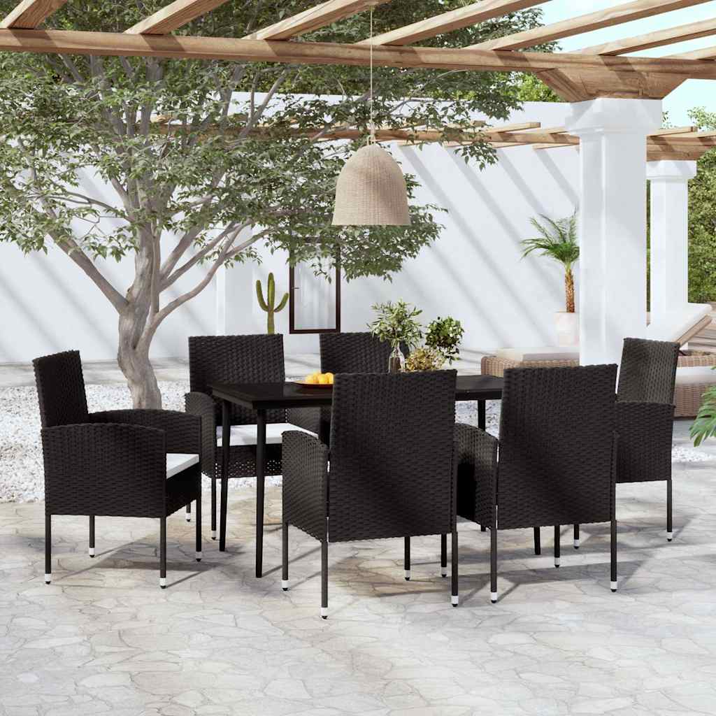 vidaXL 3-delige Tuinset zwart
