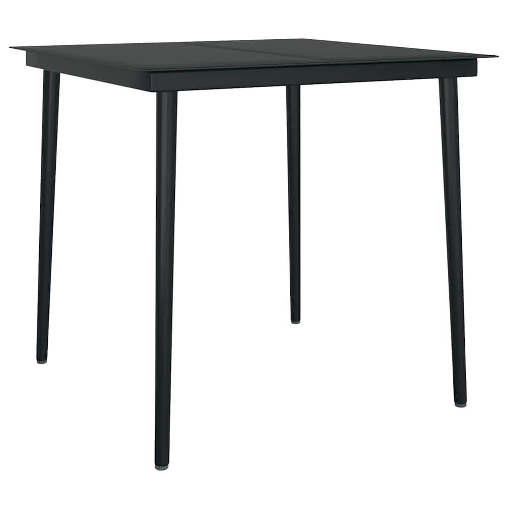 vidaXL 3-delige Tuinset met kussens poly rattan en glas