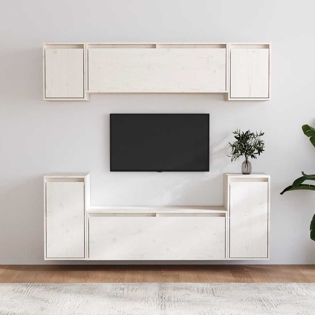 vidaXL Tv-meubelen 6 st massief grenenhout