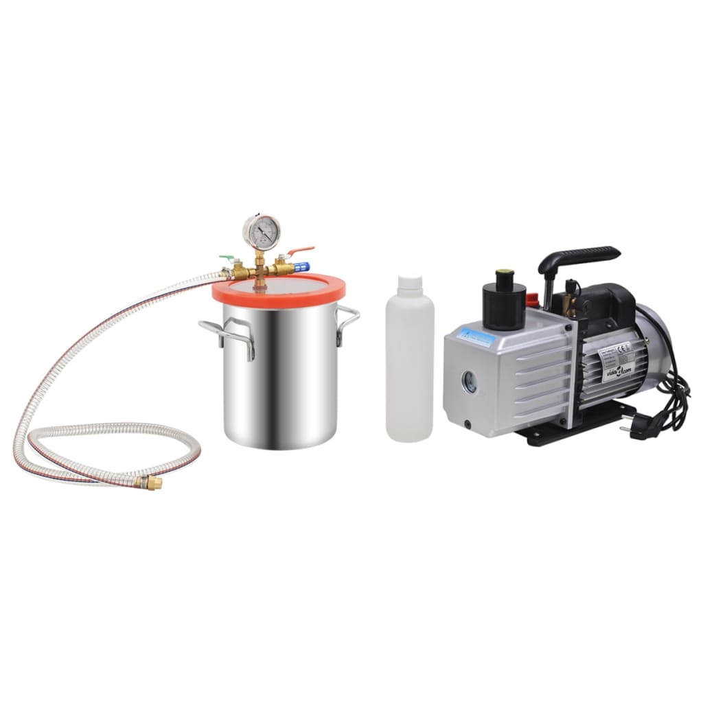 vidaXL Vacuum Chamber with 2-Stage Pump 3.7 L