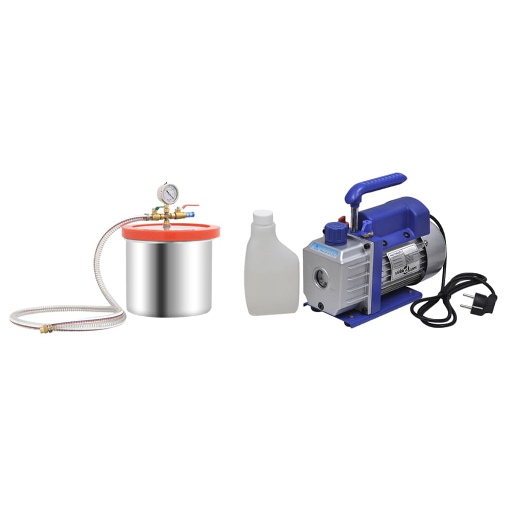 vidaXL Vacuum Chamber with 1-Stage Pump 3.7 L