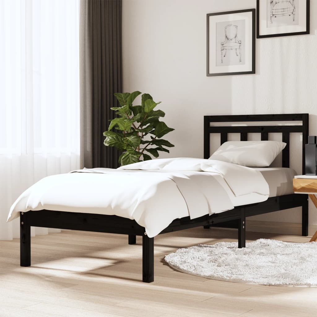 vidaXL Bedframe massief hout 75x190 cm