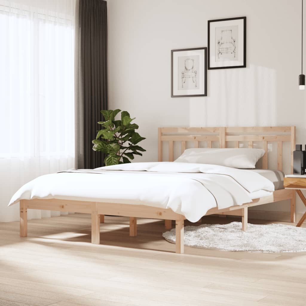 vidaXL Bedframe massief hout 75x190 cm
