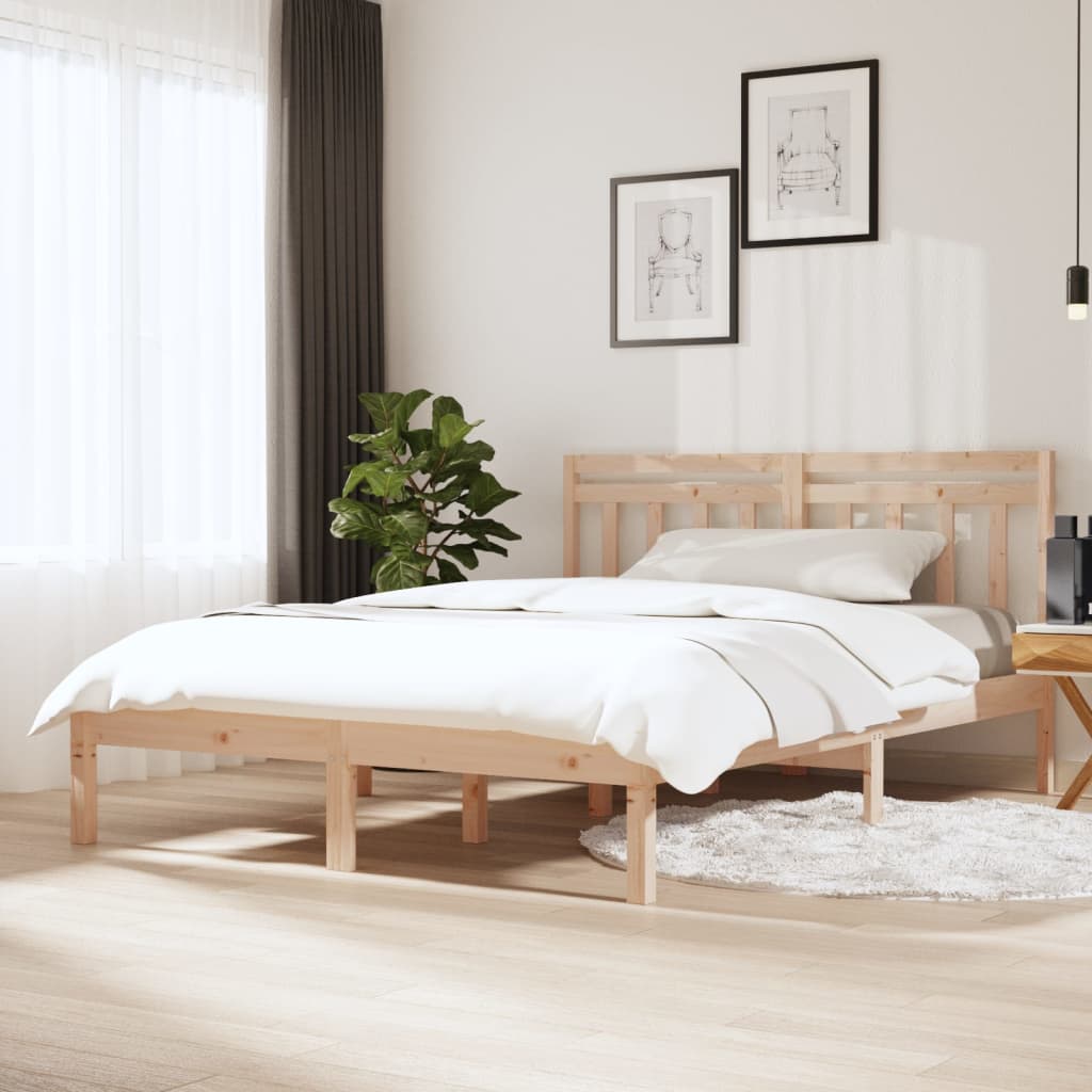 vidaXL Bedframe massief hout 75x190 cm