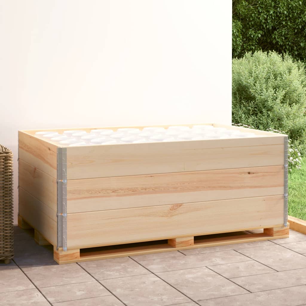 vidaXL Pallet Collars 3 pcs 60x80 cm Solid Pine Wood