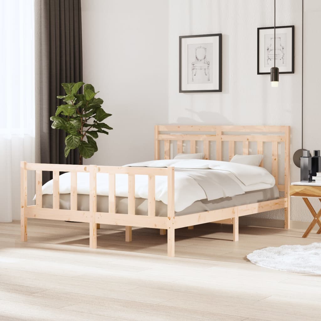 vidaXL Bedframe massief hout 75x190 cm