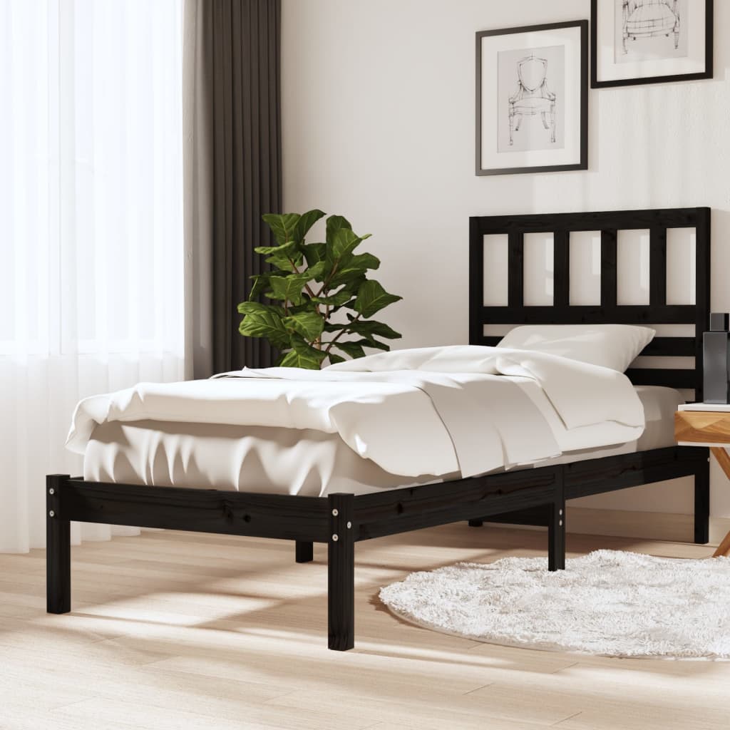 vidaXL Bedframe massief grenenhout 75x190 cm