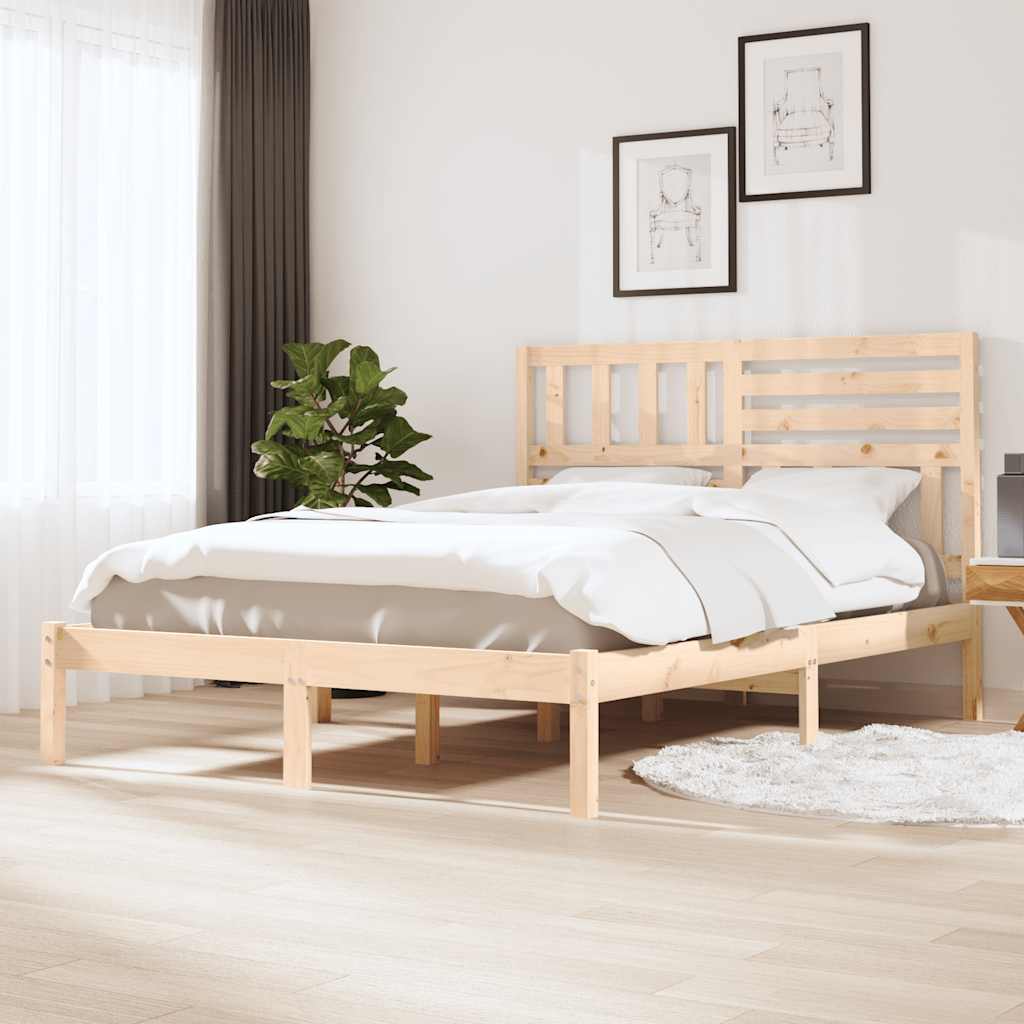 vidaXL Bedframe massief grenenhout 75x190 cm