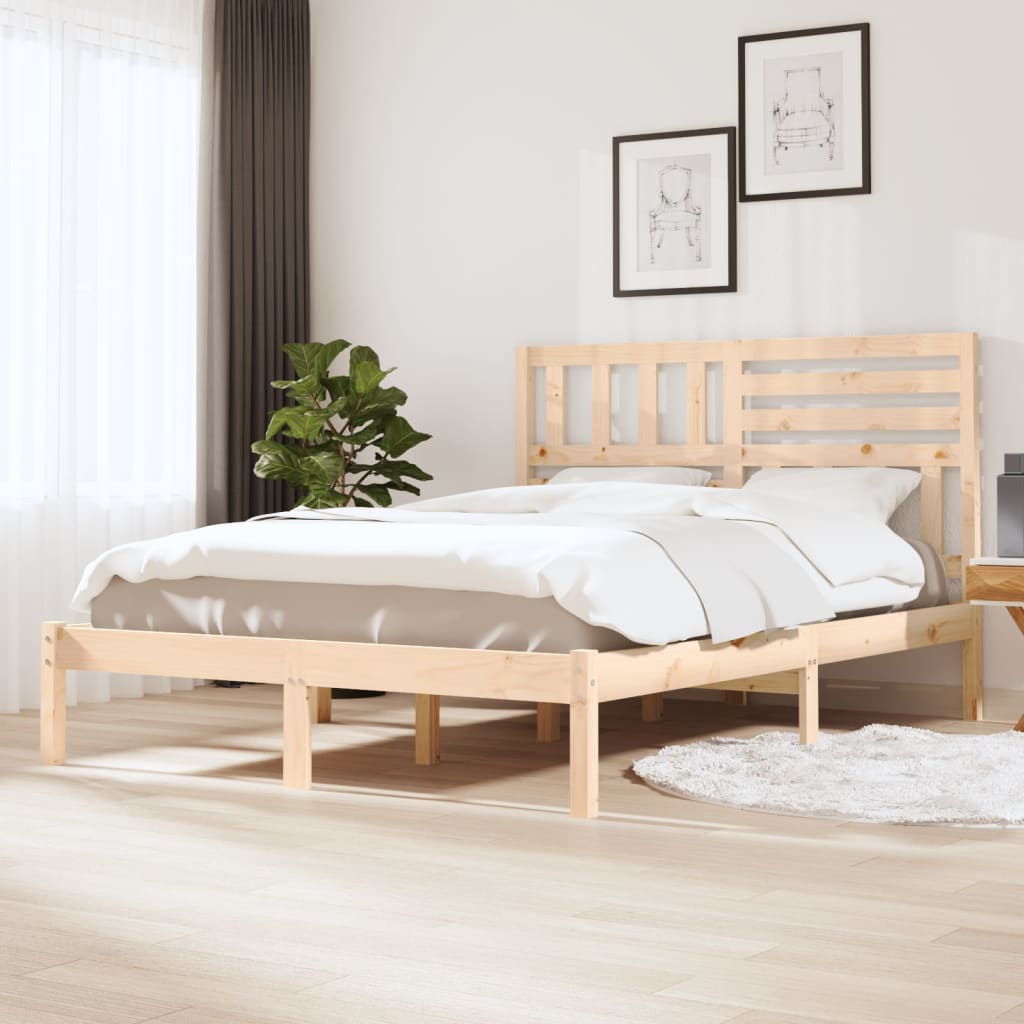vidaXL Bedframe massief grenenhout 75x190 cm
