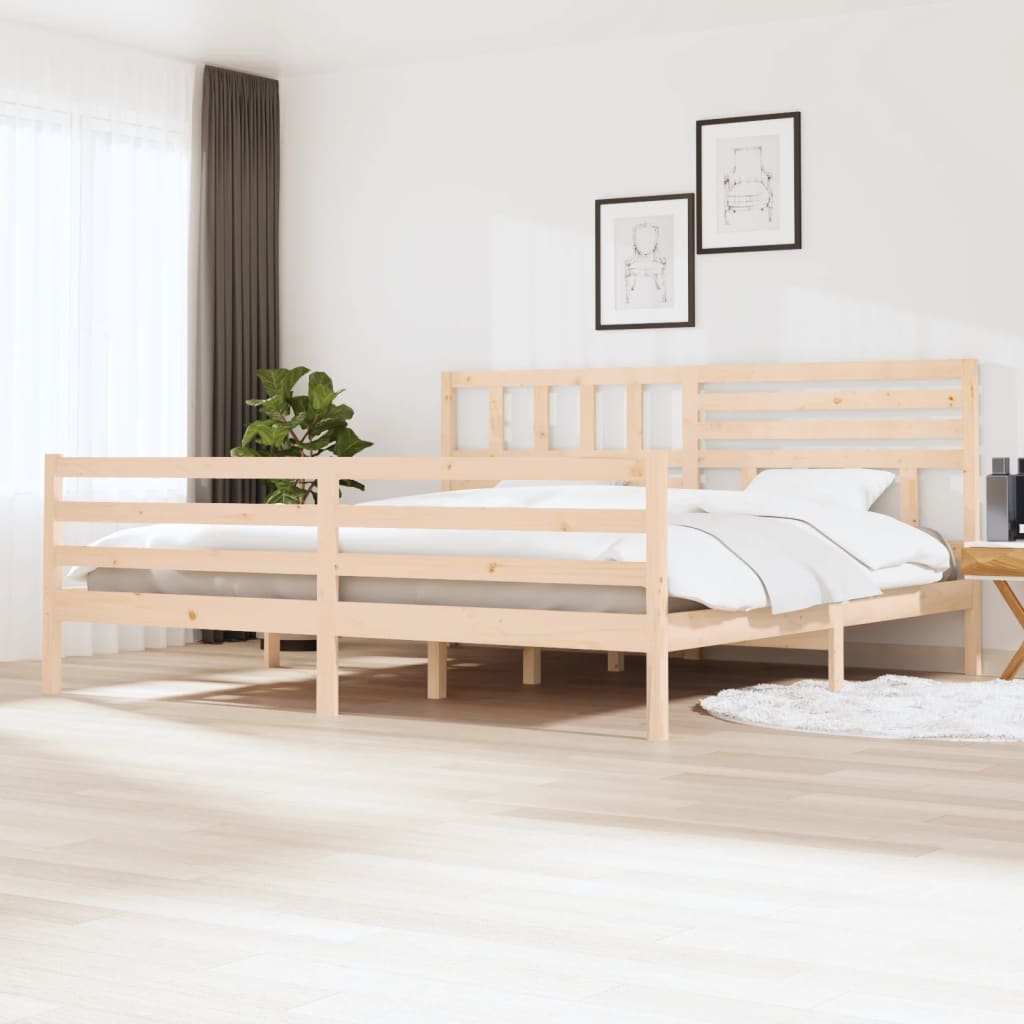 vidaXL Bedframe massief hout 75x190 cm