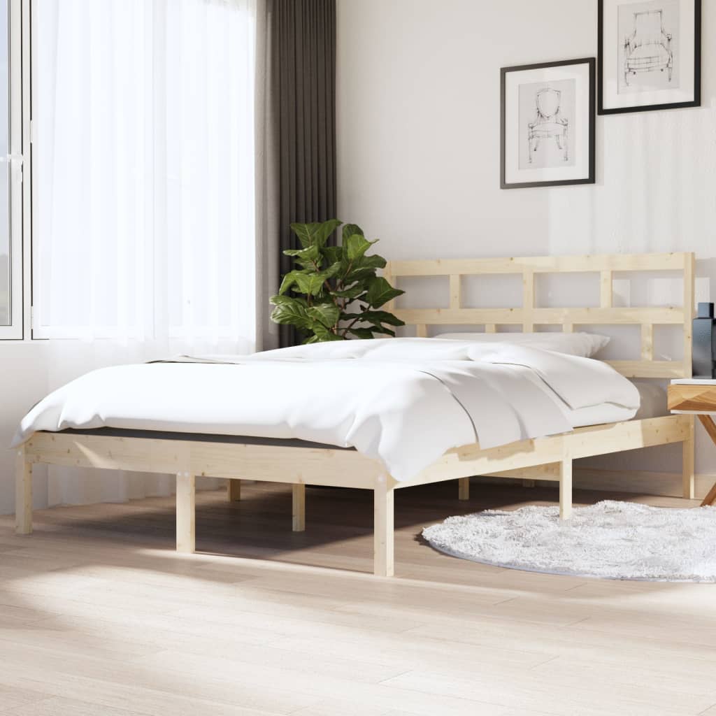 vidaXL Bed Frame Solid Wood 75x190 cm