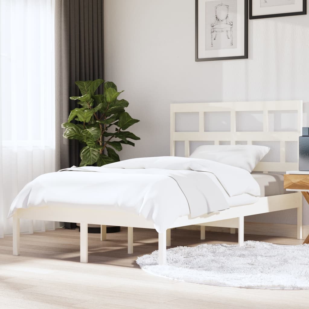 vidaXL Bed Frame Solid Wood 75x190 cm