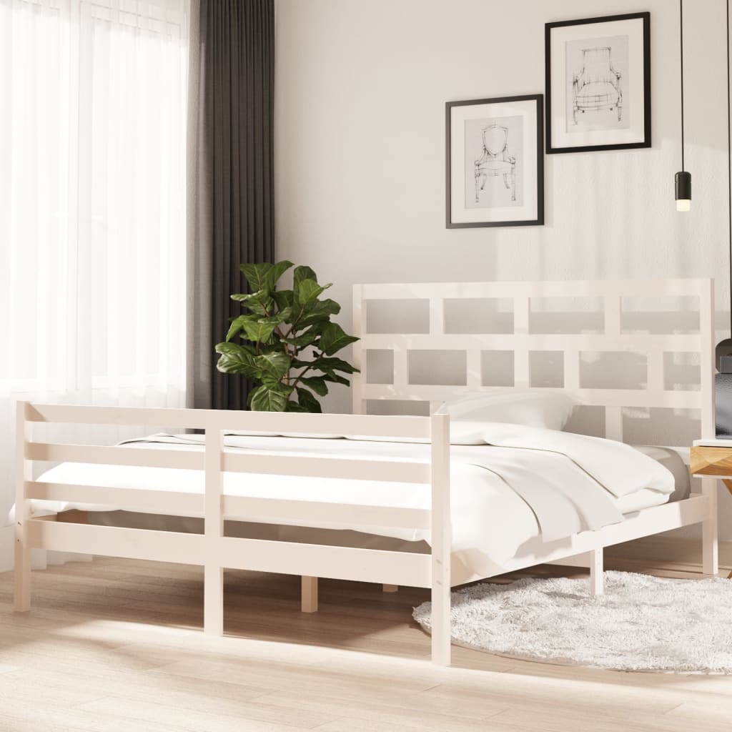 vidaXL Bedframe massief grenenhout 100x200 cm