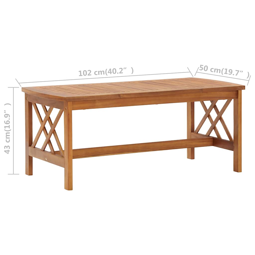 vidaXL 2-Piece Lounge Set with Cushions Solid Acacia Wood