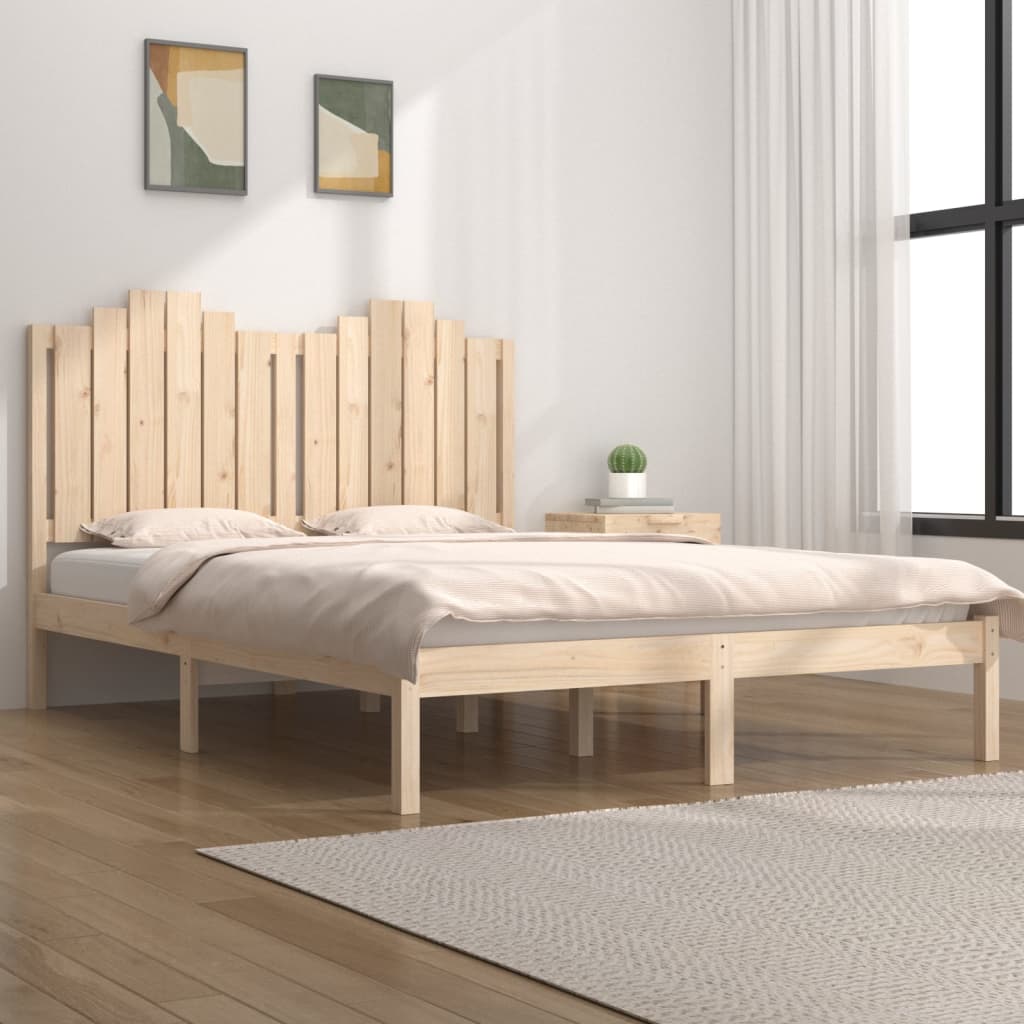 vidaXL Cadre de lit massif vert grenenhout noir 75x190 cm