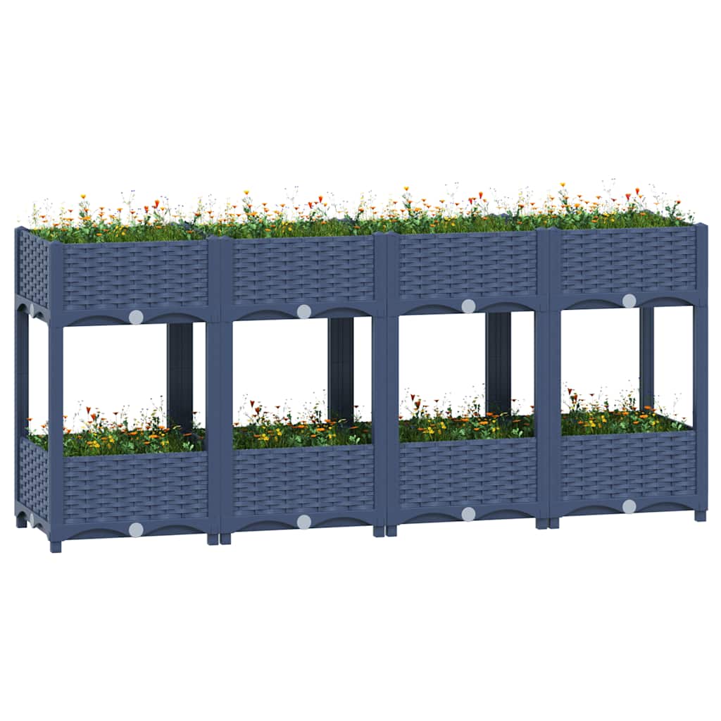 vidaXL Plantenbak verhoogd 40x40x23 cm polypropeen