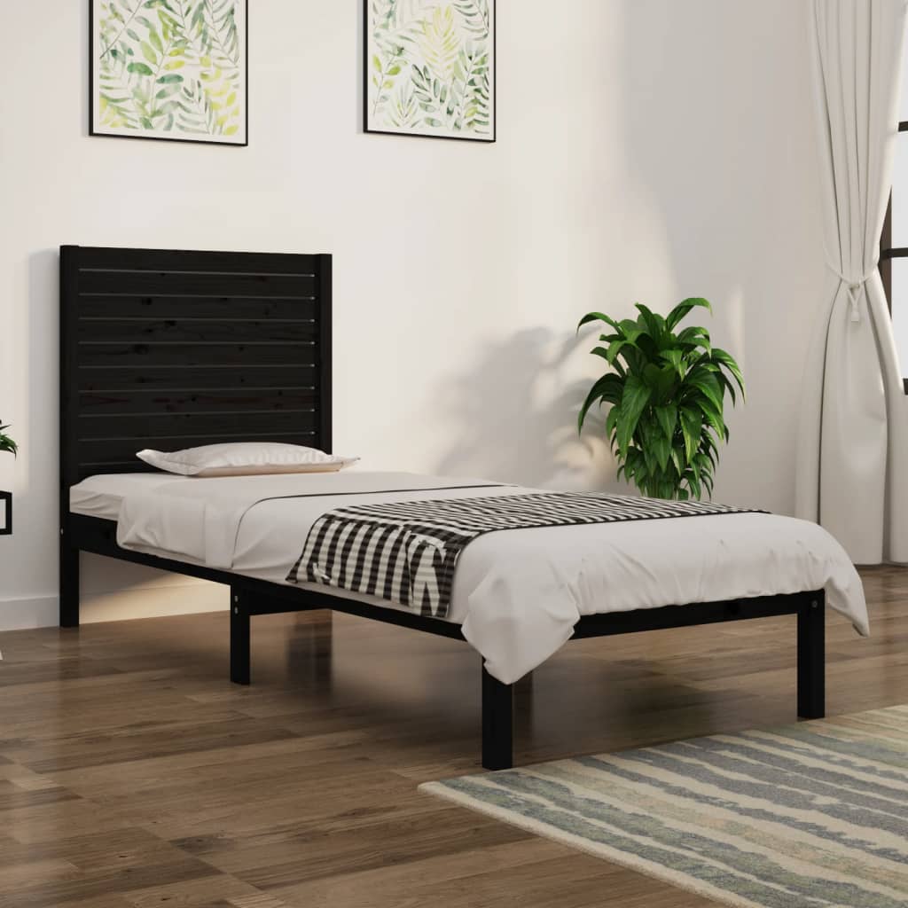 vidaXL Cadre de lit massif hout 75x190 cm