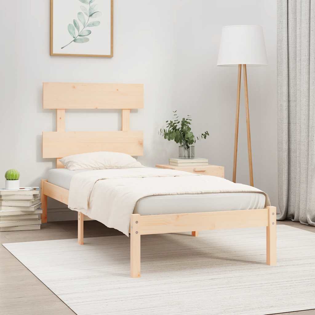 vidaXL Bedframe massief hout 75x190 cm