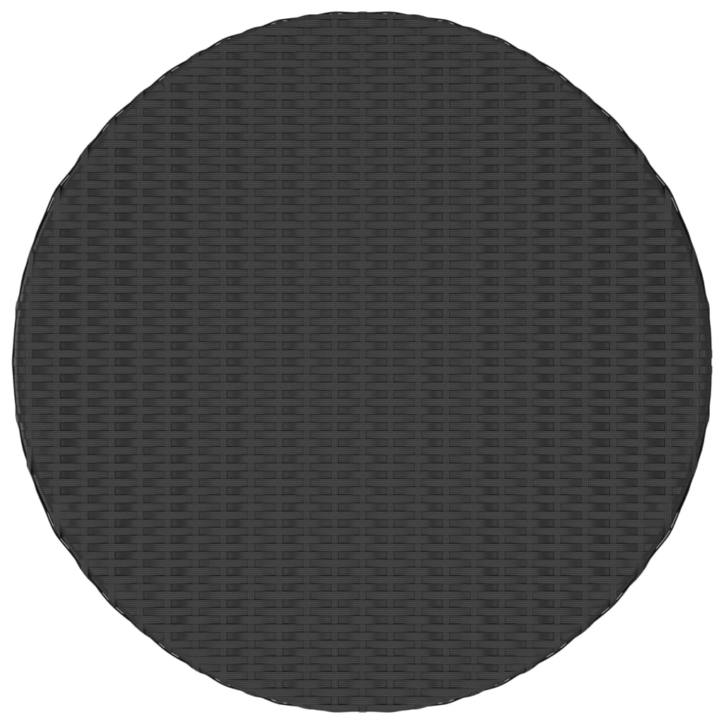 vidaXL Tuintafel 70x70x73 cm poly rattan zwart
