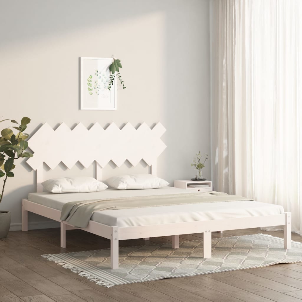 vidaXL Bed frame solid wood black 75x190 cm