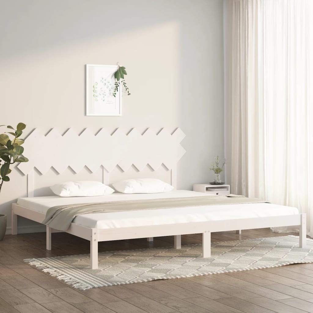 vidaXL Bed frame solid wood black 75x190 cm