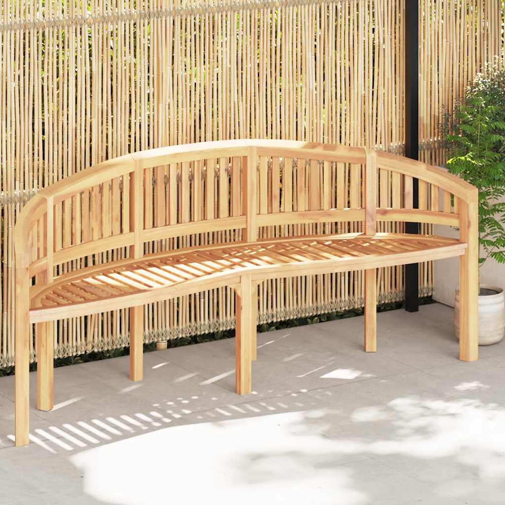 vidaXL Banana-shaped bench 180 cm solid teak wood