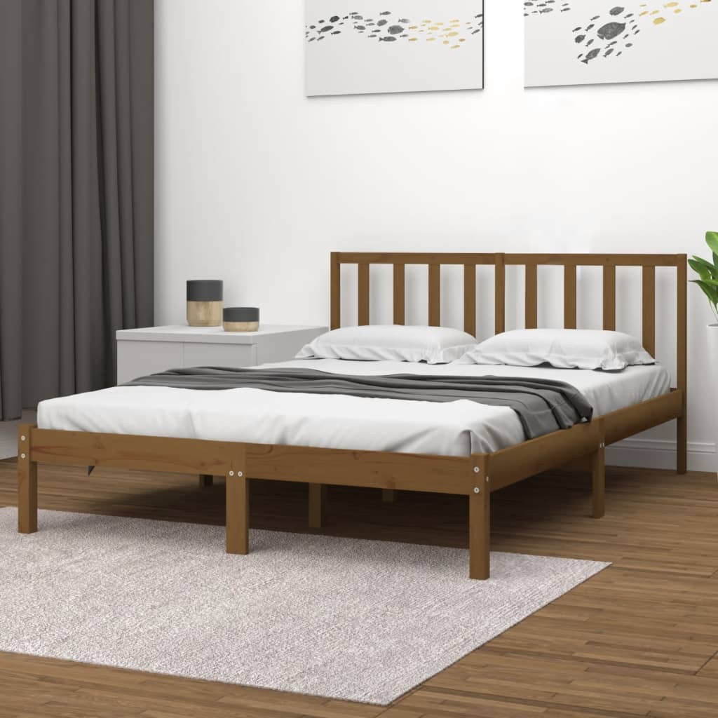 vidaXL Bedframe zonder matras massief grenenhout 75x190 cm