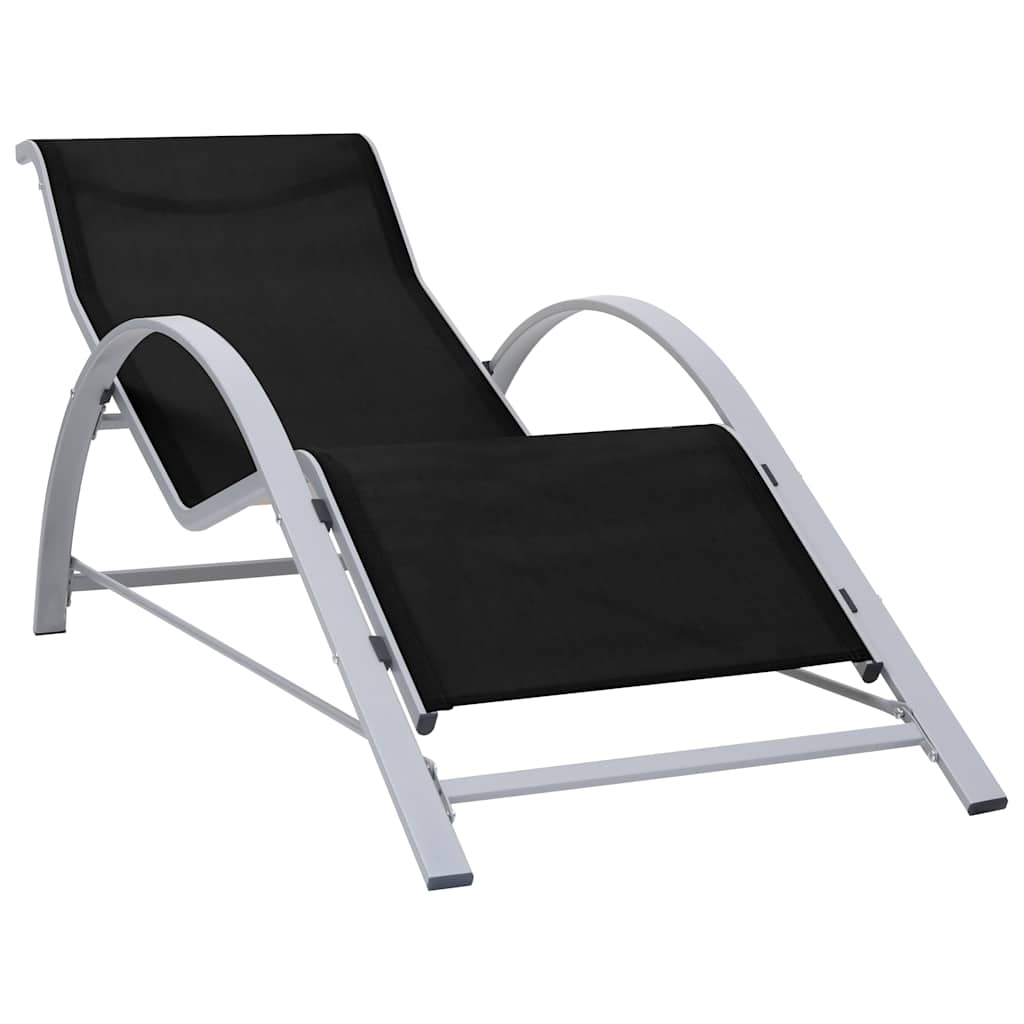 vidaXL Sun Lounger Textilene and Aluminium Green