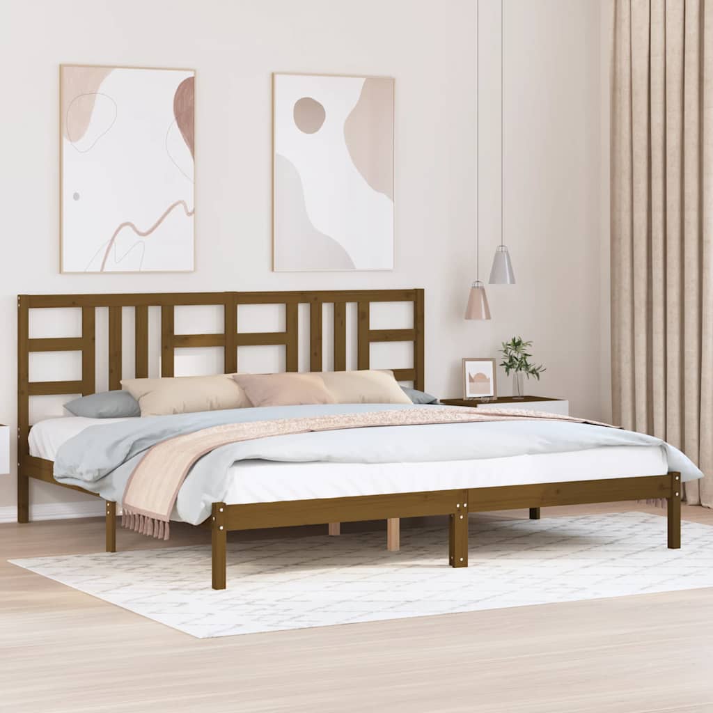 vidaXL Bed frame solid wood black 75x190 cm