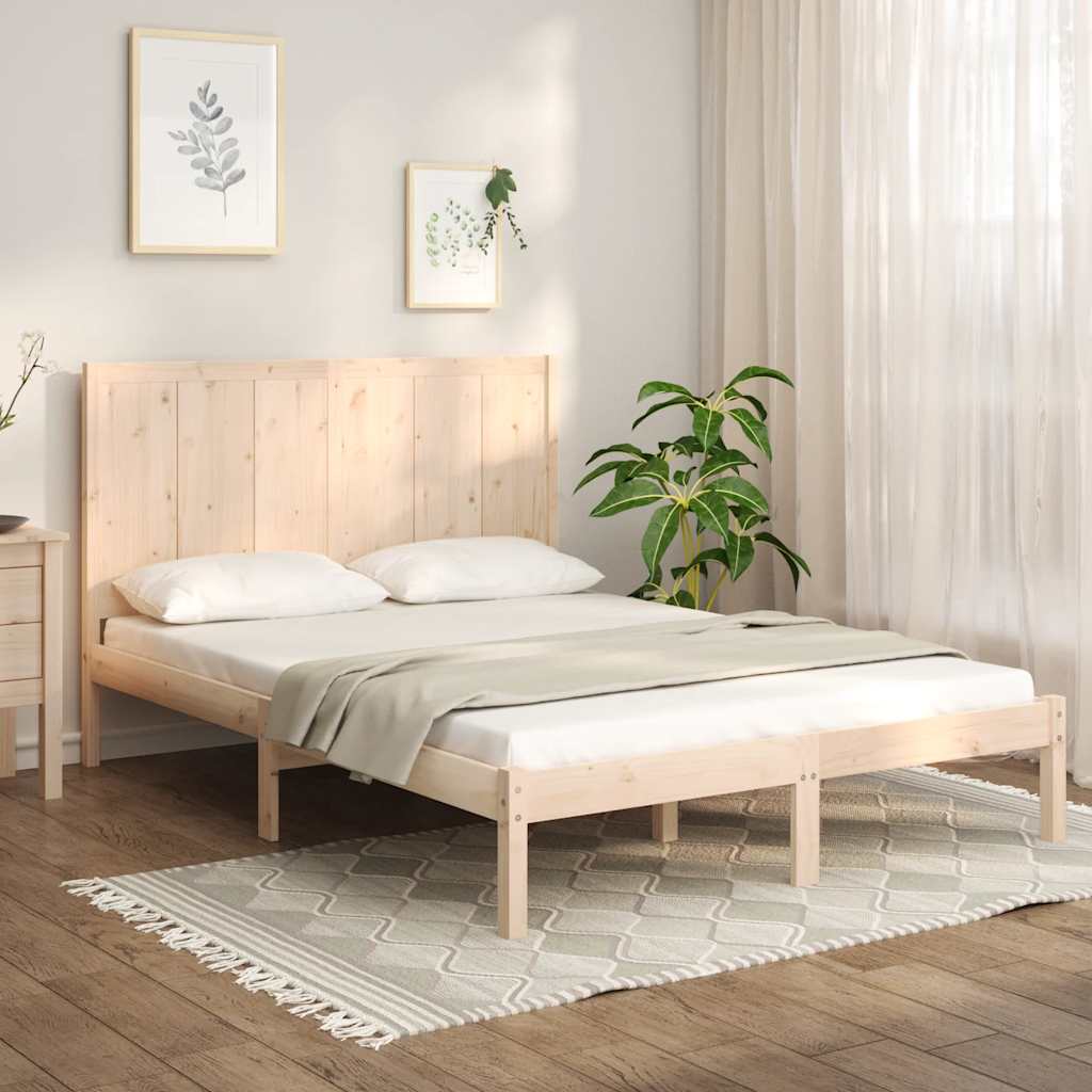 vidaXL Bedframe zonder matras massief grenenhout 120x190 cm