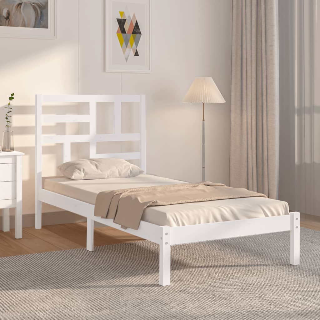 vidaXL Bed Frame Solid Wood 75x190 cm